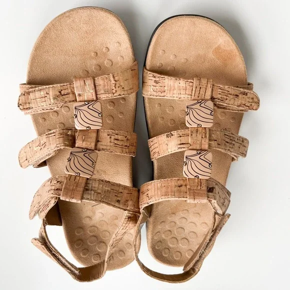 Vionic Amber Sandal Tan Cork Womens 6 - Picture 2 of 9